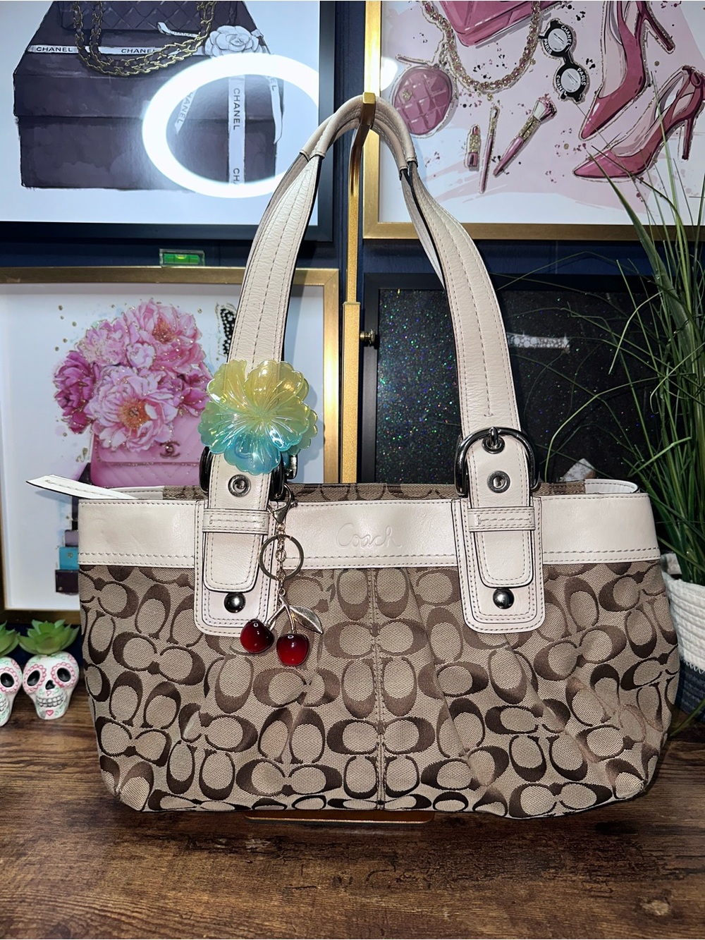 Coach Soho Signature Pleated Tote (Style F13742) 2009